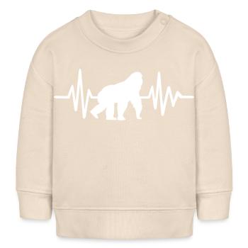 Orangutan Heartbeat - Baby Sweatshirt by Stanley/Stella - soft Ecru - Front