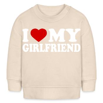 I love my girlfriend - Sweat bébé bio Stanley/Stella - écru doux - Devant