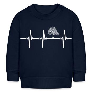 Mein Herz schlägt für Bäume - Baby Organic Sweatshirt Baby Changer von Stanley/Stella - Navy - Vorne