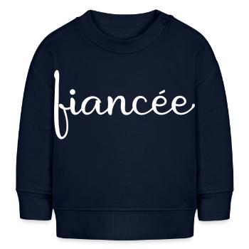Verlobte Matching Verlobung Hochzeit Flitterwochen - Baby Organic Sweatshirt Baby Changer von Stanley/Stella - Navy - Vorne
