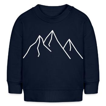Montagnes - Sweat bébé bio Stanley/Stella - bleu marine - Devant