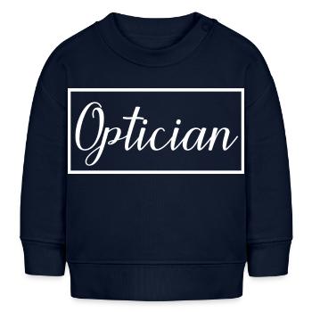 Opticien fier Étudiant Opticien diplômé - Sweat bébé bio Stanley/Stella - bleu marine - Devant