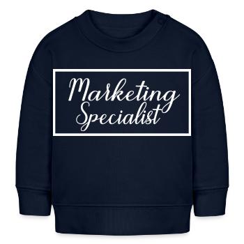 Spécialiste du marketing Fier spécialiste du marketing diplômé - Sweat bébé bio Stanley/Stella - bleu marine - Devant