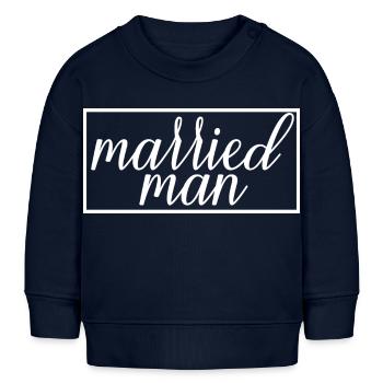 Homme marié Couple Matching Mariage Lune de miel - Sweat bébé bio Stanley/Stella - bleu marine - Devant