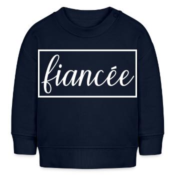 Verlobte passende Verlobung Hochzeit Flitterwochen - Baby Organic Sweatshirt Baby Changer von Stanley/Stella - Navy - Vorne