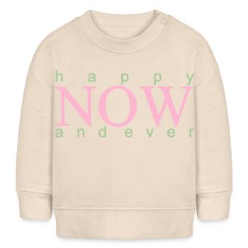 heureux maintenant et à jamais - Sweat bébé bio Stanley/Stella - écru doux - Devant