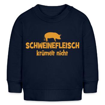 Schweinefleisch krümelt nicht - Grill - grillen - Baby Organic Sweatshirt Baby Changer von Stanley/Stella - Navy - Vorne