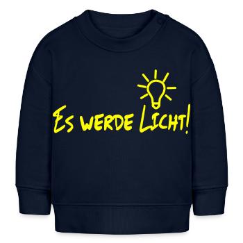 Es werde Licht! - Baby Organic Sweatshirt Baby Changer von Stanley/Stella - Navy - Vorne