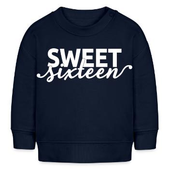Süßes sechzehn süßes Geschenk zum 16. Geburtstag 16 Jahre alt - Baby Organic Sweatshirt Baby Changer von Stanley/Stella - Navy - Vorne