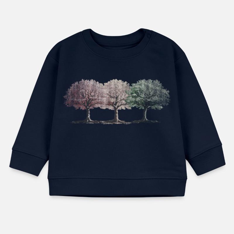 Bunte Bäume bunt Baum Wald Baby Organic Sweatshirt Baby Changer von Stanley/Stella