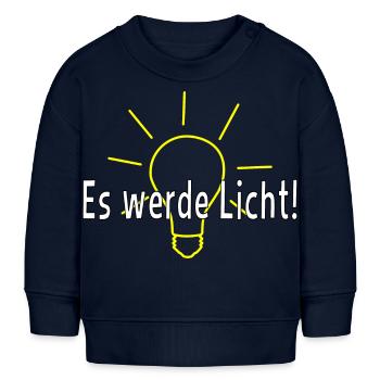 Es werde Licht! - Baby Organic Sweatshirt Baby Changer von Stanley/Stella - Navy - Vorne