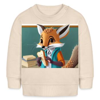 mignon petit renard démoniaque vie quotidienne – déjeuner - Sweat bébé bio Stanley/Stella - écru doux - Devant
