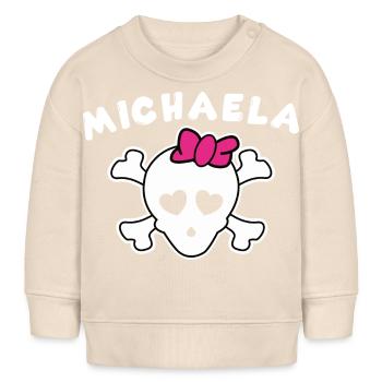 Piratin Michaela Design für Mädchen und Frauen - Baby Organic Sweatshirt Baby Changer von Stanley/Stella - Natur - Vorne