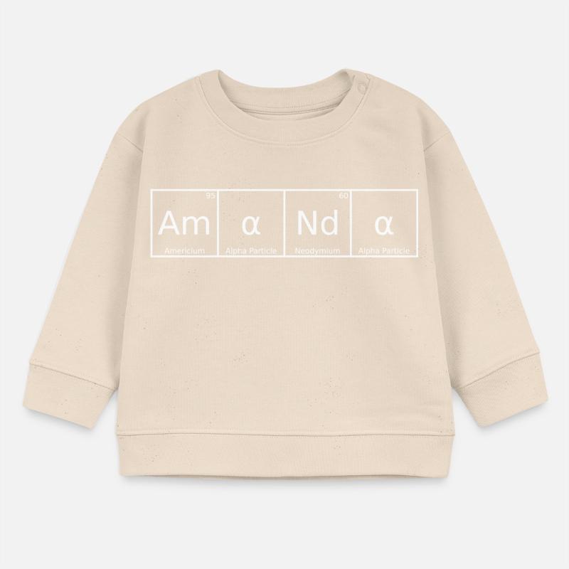 Amanda Name First Name Chemistry Periodic Table Elements Baby Sweatshirt by Stanley/Stella