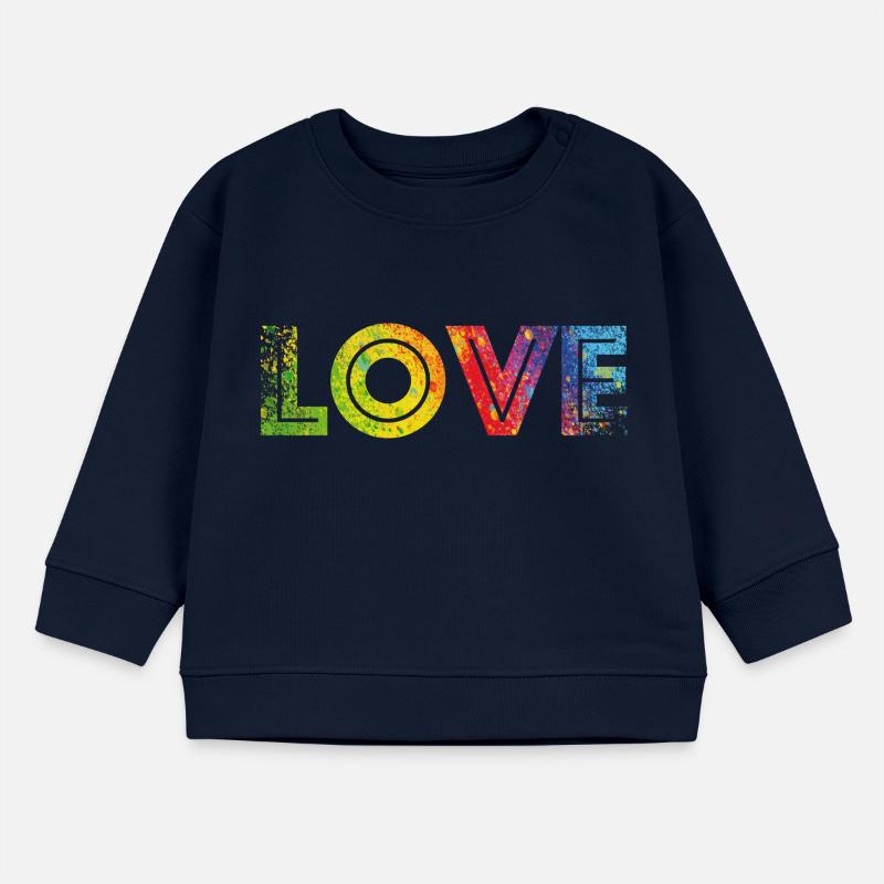 LOVE rainbow speckled Baby Organic Sweatshirt Baby Changer von Stanley/Stella
