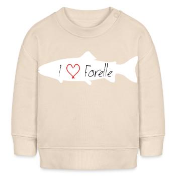 I love Trout White - Baby Sweatshirt by Stanley/Stella - soft Ecru - Front