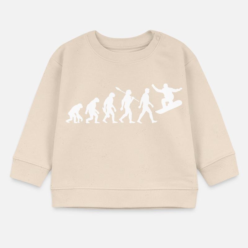 Evolution - Snowboard - Snowboarden - Wintersport Baby Organic Sweatshirt Baby Changer von Stanley/Stella