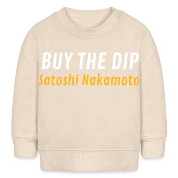 Buy The Dip Satoshi Nakamoto - Baby Organic Sweatshirt Baby Changer von Stanley/Stella - Natur - Vorne