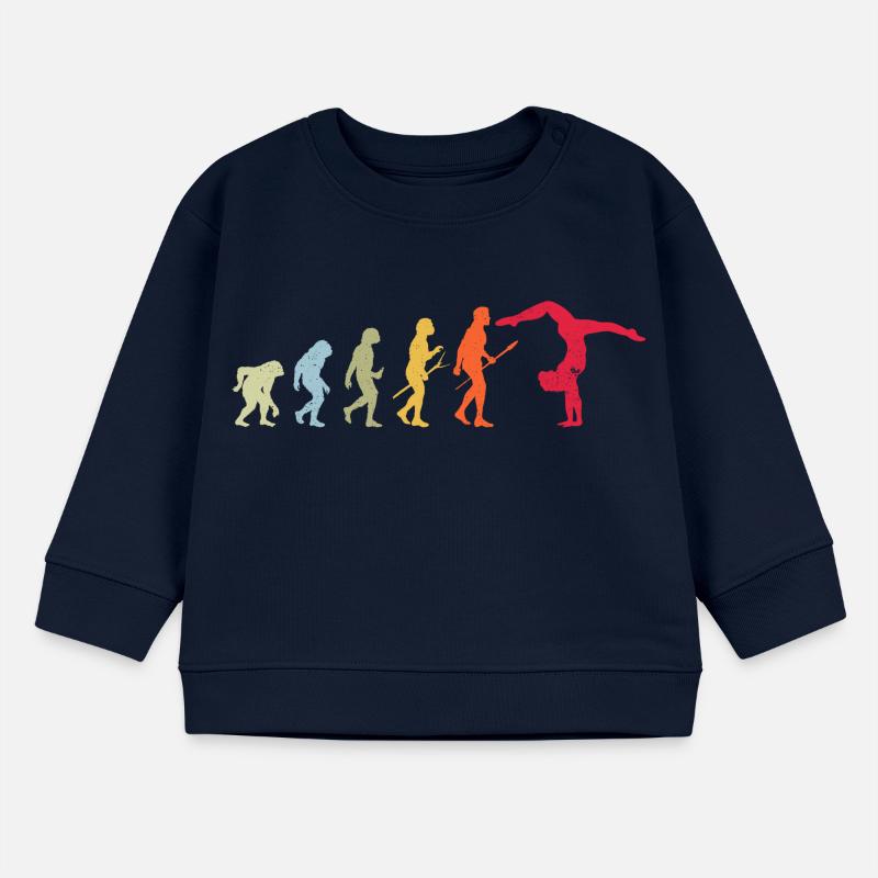 Turnen Turner Turnerin Evolution Retro Baby Organic Sweatshirt Baby Changer von Stanley/Stella