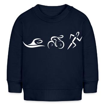 Triathlon - Sweat bébé bio Stanley/Stella - bleu marine - Devant