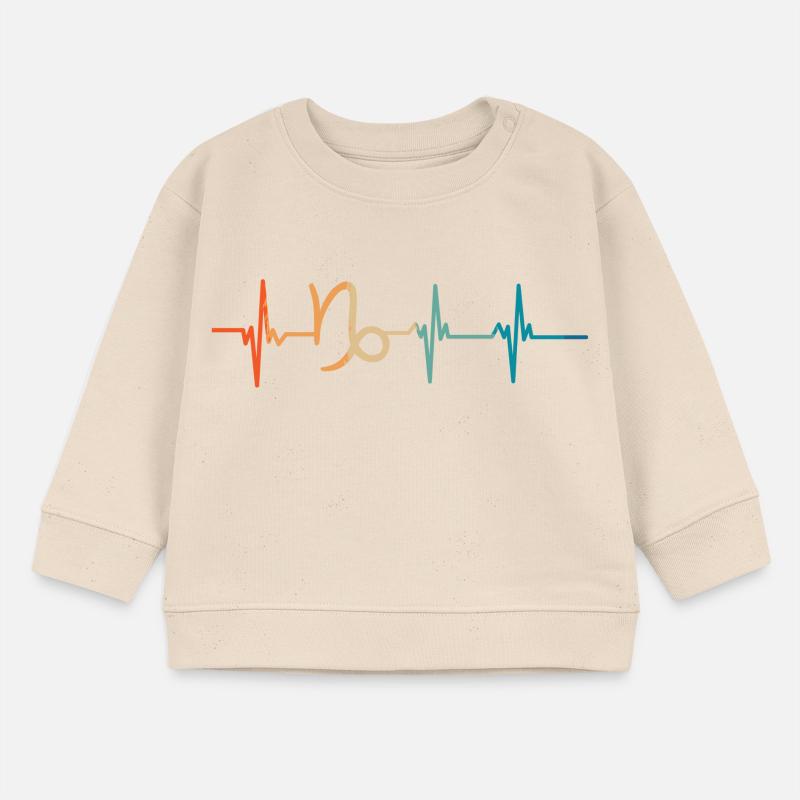 Herzschlag Steinbock Sternzeichen Baby Organic Sweatshirt Baby Changer von Stanley/Stella