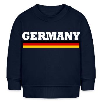 Drapeau Allemagne - Sweat bébé bio Stanley/Stella - bleu marine - Devant