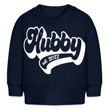 Hubby Est. 2022 - Future Husband, Engagement Party - Baby Sweatshirt by Stanley/Stella - navy - Front