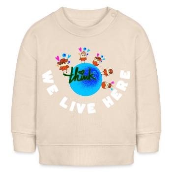 Erden Spruch - Baby Organic Sweatshirt Baby Changer von Stanley/Stella - Natur - Vorne