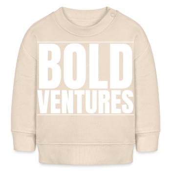 Amusant, sans peur, Vivre avec l’incertitude, génial - Sweat bébé bio Stanley/Stella - écru doux - Devant