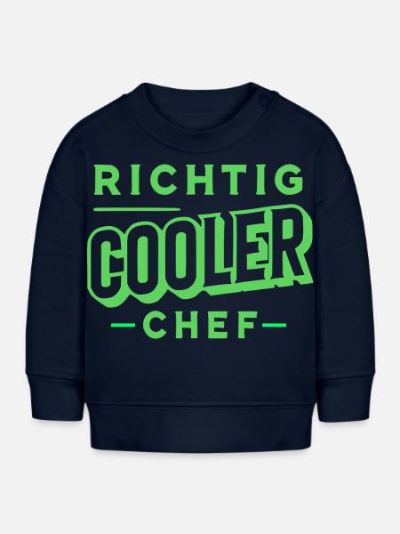 Richtig cooler Chef - Baby Organic Sweatshirt Baby Changer von Stanley/Stella - Navy