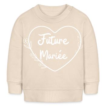 Das Blumenherz der zukünftigen Braut - Baby Organic Sweatshirt Baby Changer von Stanley/Stella - Natur - Vorne