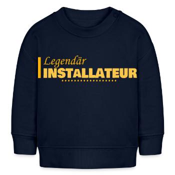 Beruf Installateur - Baby Organic Sweatshirt Baby Changer von Stanley/Stella - Navy - Vorne