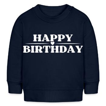 Happy Birthday - Baby Organic Sweatshirt Baby Changer von Stanley/Stella - Navy - Vorne
