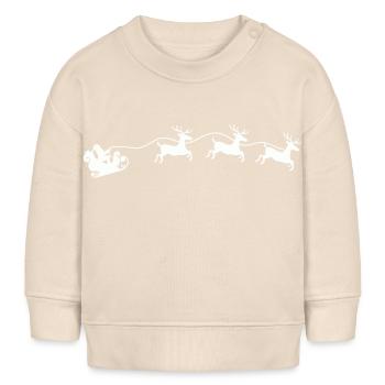Santa Claus Sleigh - Baby Sweatshirt by Stanley/Stella - soft Ecru - Front