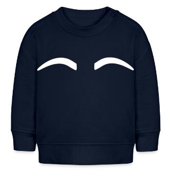 Augenbrauen Weiß glatt - Baby Organic Sweatshirt Baby Changer von Stanley/Stella - Navy - Vorne