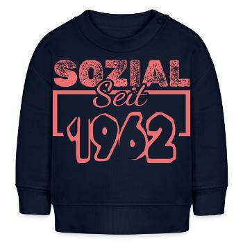 Sozialarbeiter 1962 - Baby Organic Sweatshirt Baby Changer von Stanley/Stella - Navy - Vorne