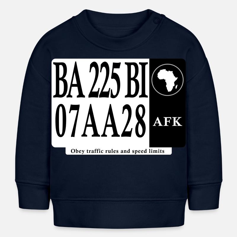 Plaque de sensibilisation Routière - Sweat bébé bio Stanley/Stella - bleu marine