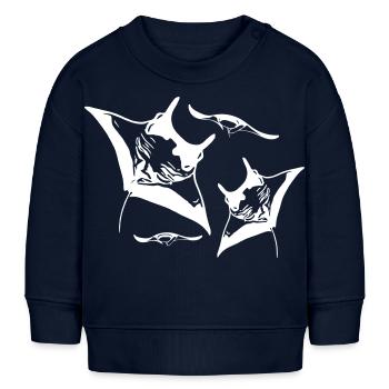 Manta Schwarm - Baby Organic Sweatshirt Baby Changer von Stanley/Stella - Navy - Vorne