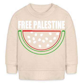 Free palestine Wassermelone Melone - Baby Organic Sweatshirt Baby Changer von Stanley/Stella - Natur - Vorne