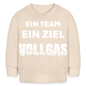 Vollgas gibt die Truppe - Baby Organic Sweatshirt Baby Changer von Stanley/Stella - Natur - Vorne