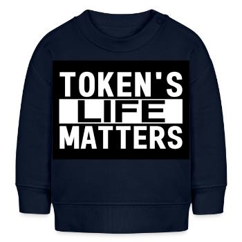 Token's Life Matters - Sweat bébé bio Stanley/Stella - bleu marine - Devant