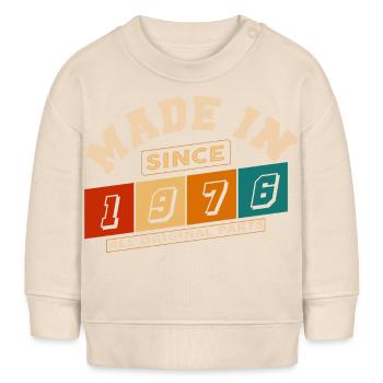 Baujahr 1976 Geburtstag 48 Jahre - Baby Organic Sweatshirt Baby Changer von Stanley/Stella - Natur - Vorne