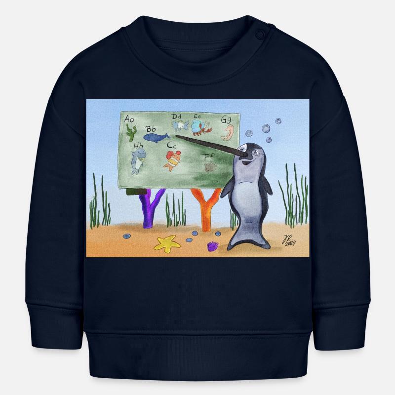 Enseignant Narval - Sweat bébé bio Stanley/Stella - bleu marine