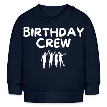 Équipe d’anniversaire - Sweat bébé bio Stanley/Stella - bleu marine - Devant