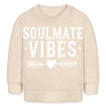 Vibrations de l’âme sœur - Sweat bébé bio Stanley/Stella - écru doux - Devant