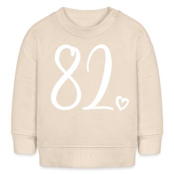 Cute Number 82, 82 Years Old, 82nd Birthday Gift - Baby Sweatshirt by Stanley/Stella - soft Ecru - Front
