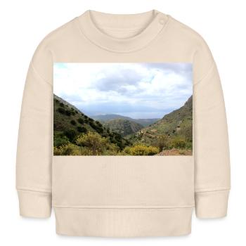 Montagnes de montagne Paysage de montagne Poster - Sweat bébé bio Stanley/Stella - écru doux - Devant