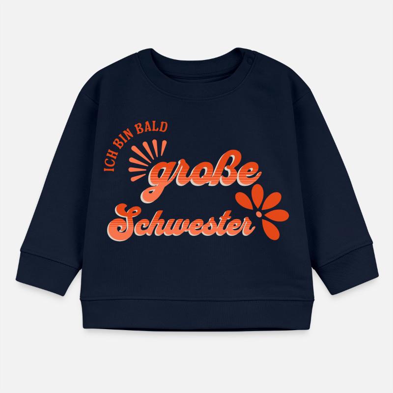 Ich bin bald große Schwester Baby Organic Sweatshirt Baby Changer von Stanley/Stella