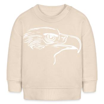 Elegant bird head with large beak - Baby Sweatshirt by Stanley/Stella - soft Ecru - Front