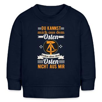 Allemagne de l’Est Ostalgie Stolzer Ostdeutscher RDA - Sweat bébé bio Stanley/Stella - bleu marine - Devant